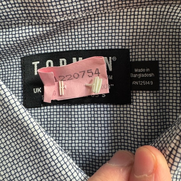 Topman Men Small Button Up Dress Shirt - Picture 6 of 10